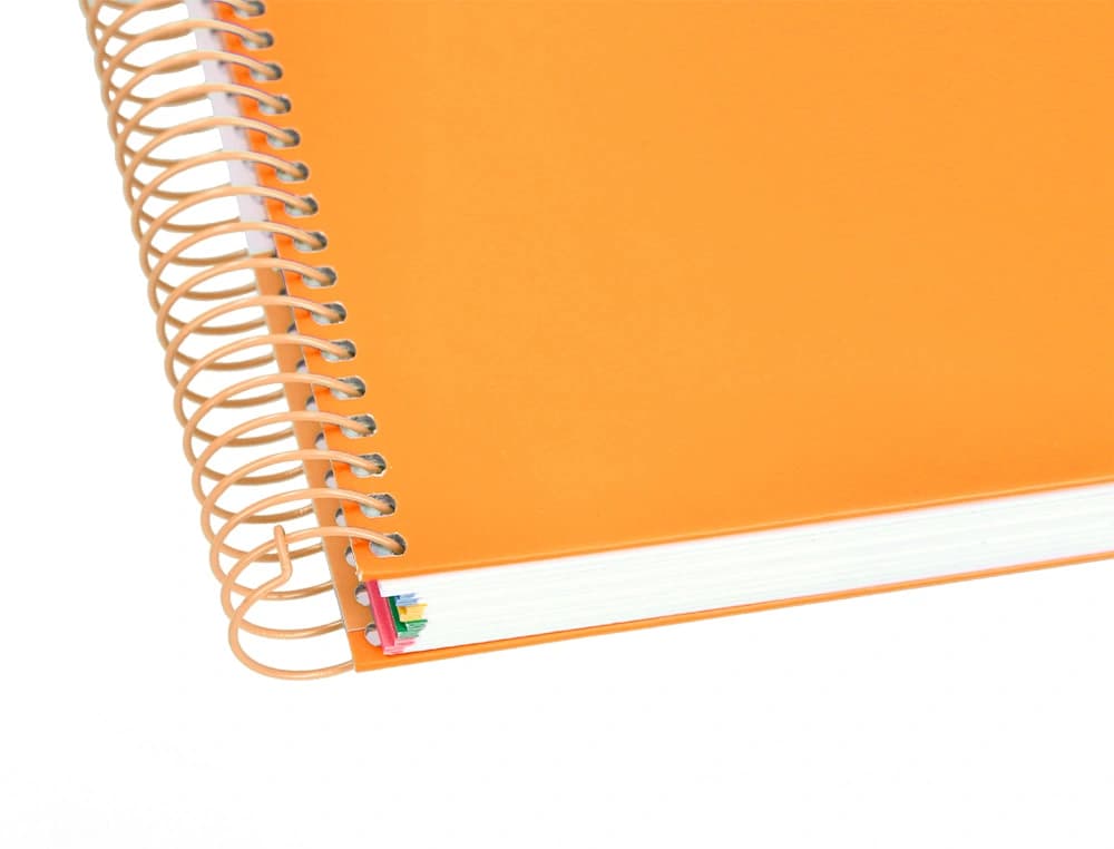 Cuaderno espiral a5 micro antartik tapa forrada120h 90 gr cuadro 5mm 5 bandas6 taladros