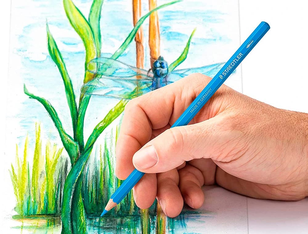 Lapices de colores staedtler acuarelables caja metal de 24 unidades colores surtidos