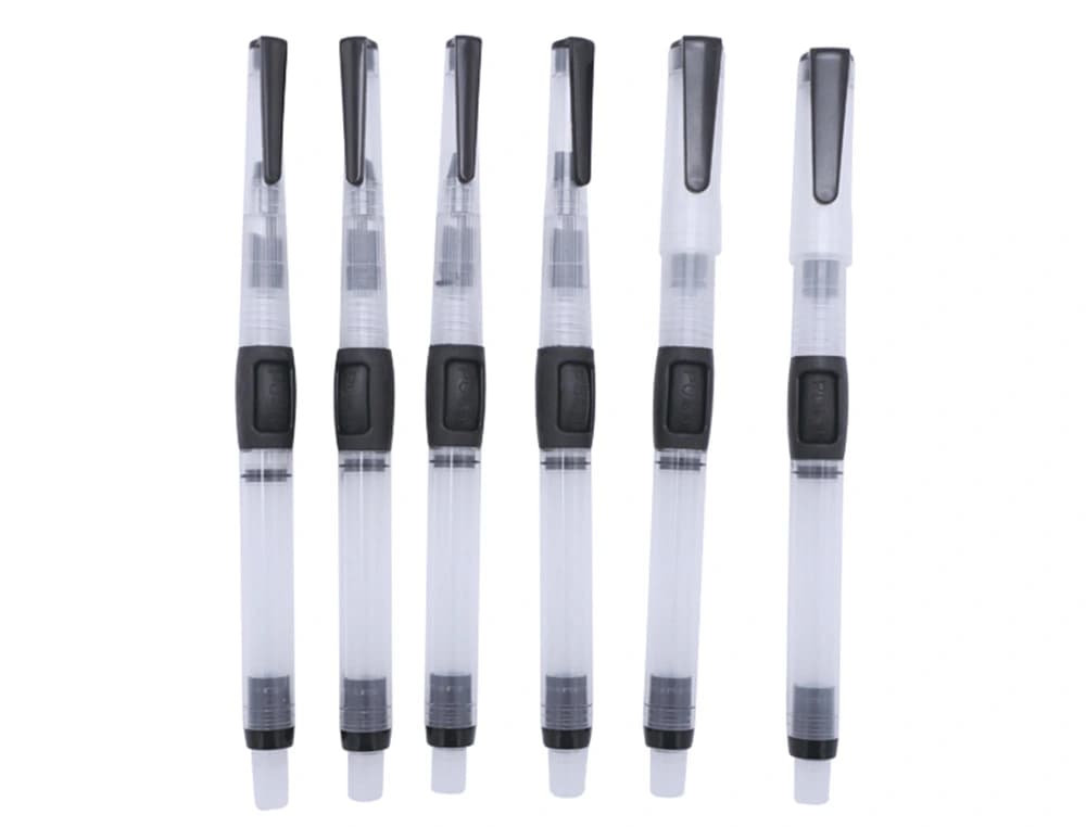Pincel liderpapel recargable para productos acuarelables set de 6 unidades grosor puntas surtidas