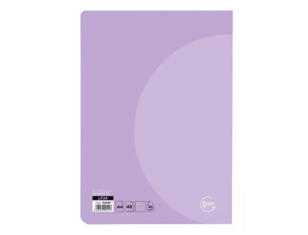 Libreta liderpapel 360 tapa de plastico 48 hojas 90gr liso sin margen colores pastel surtidos