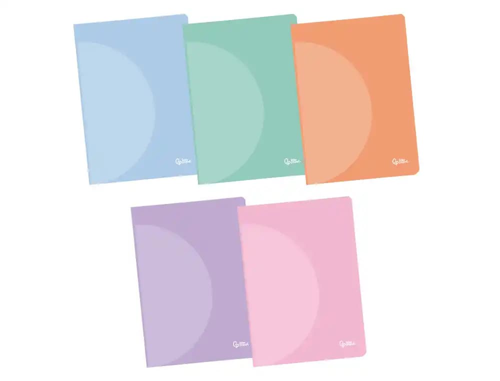 Libreta liderpapel 360 tapa de plastico 48 hojas 90gr liso sin margen colores pastel surtidos