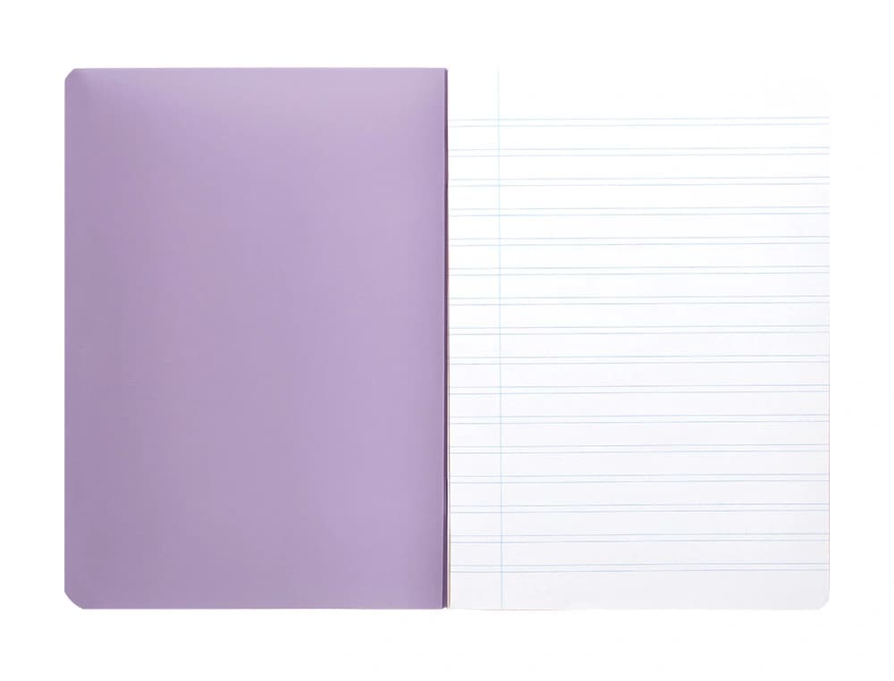 Libreta liderpapel 360 tapa de plastico 48 hojas 90gr horizontal con doble margen colores pastel