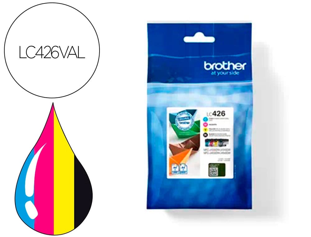 Brother Ink-jet brother lc426val mfcj4340dw / 4540dw / 4540dwxl pack 4 colores 3000 paginas negro y 1500 paginas