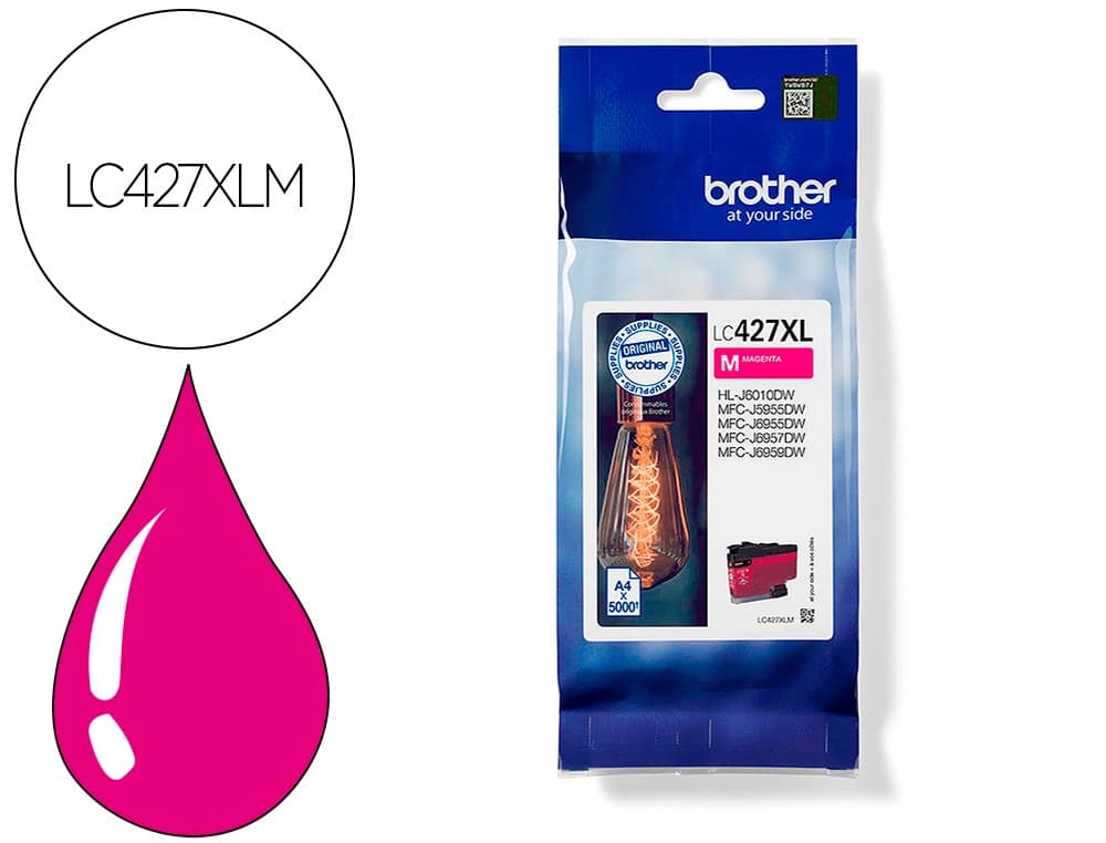 Brother Ink-jet brother lc427xlm mfcj5955dw / 6955dw alta capacidad magenta 5000 paginas