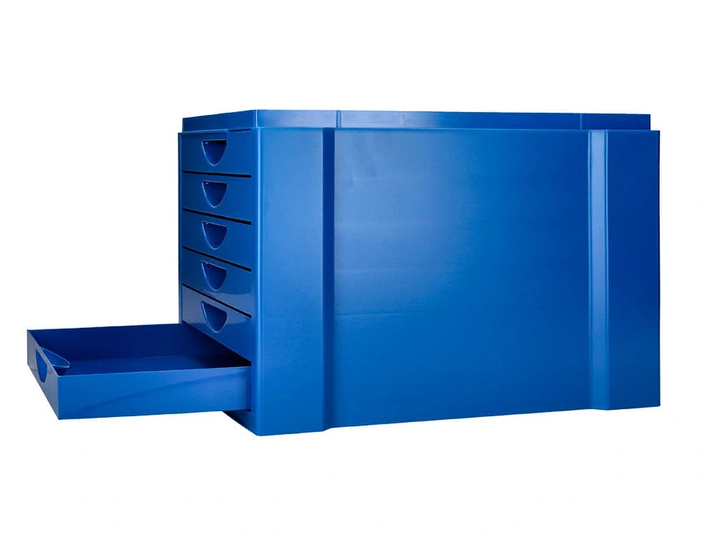 Fichero cajones de sobremesa q-connect bandeja organizadora superior 6 cajones opaco