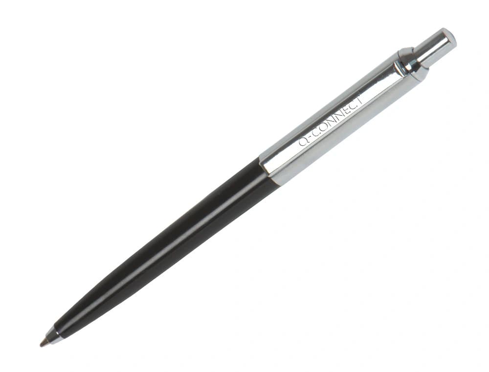 Boligrafo q-connect premium metalico retractil con clip punta 1 mm