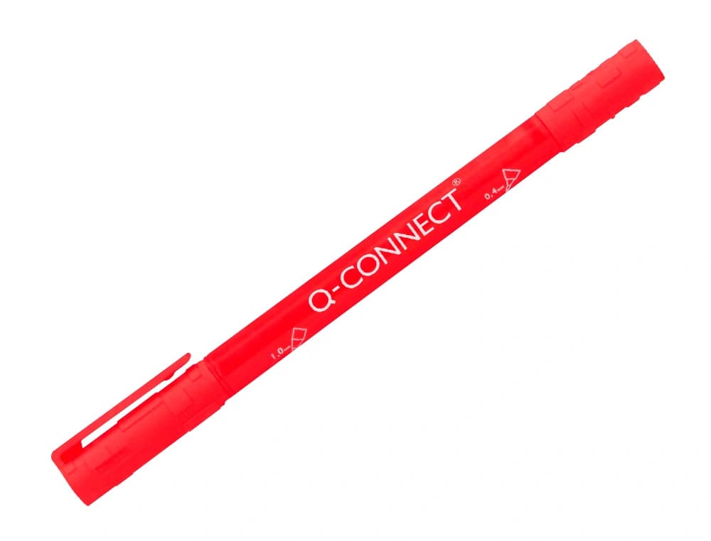 Rotulador q-connect marcador permanente doble punta 0,4 mm 1 mm