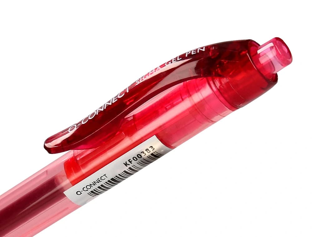 Boligrafo q-connect sigma retractil con sujecion de caucho tinta gel 0,5 mm