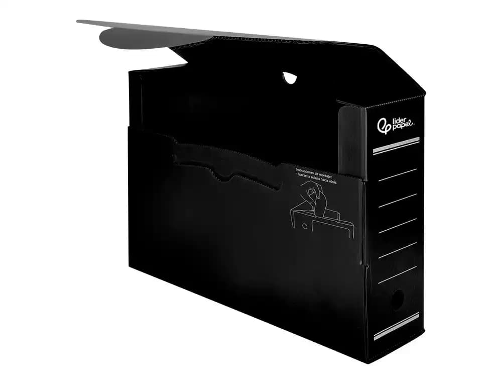 Caja archivo definitivo plastico liderpapel lomo 100 mm 360x100x260 mm