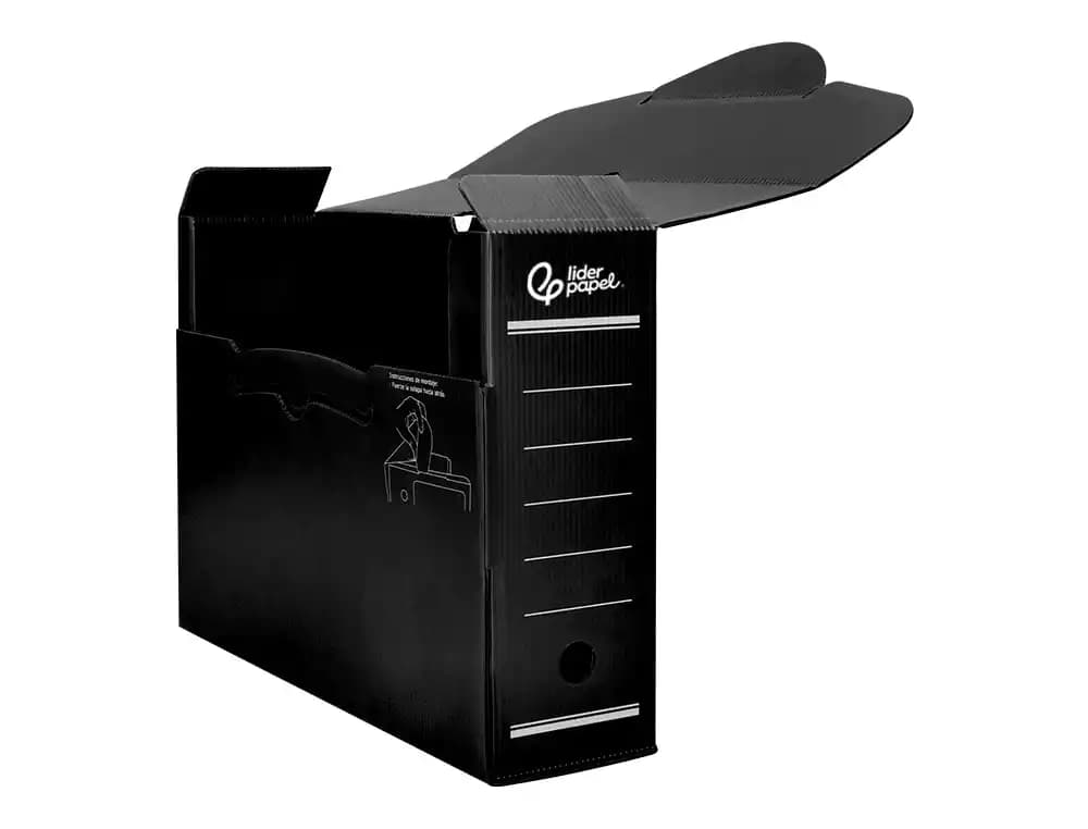 Caja archivo definitivo plastico liderpapel lomo 100 mm 360x100x260 mm