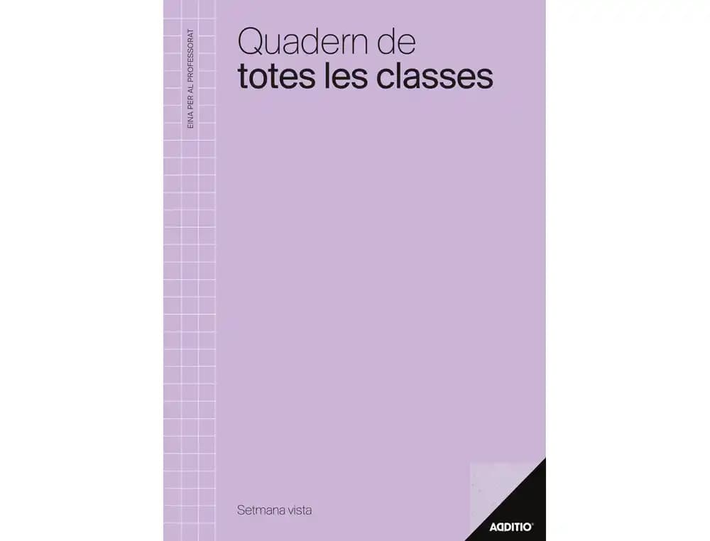 Cuaderno de todas las clases profesorado catalan additio 136 paginas semana vista color azul 225x310 mm