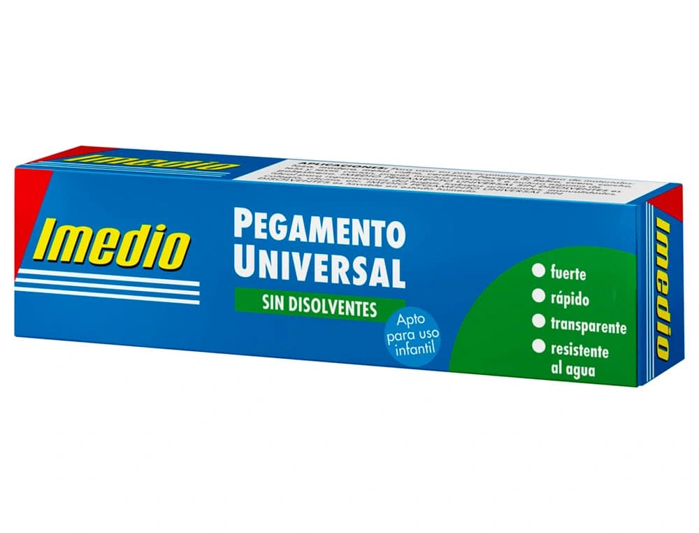 Pegamento imedio universal sin disolventes transparente banda azul 35 ml