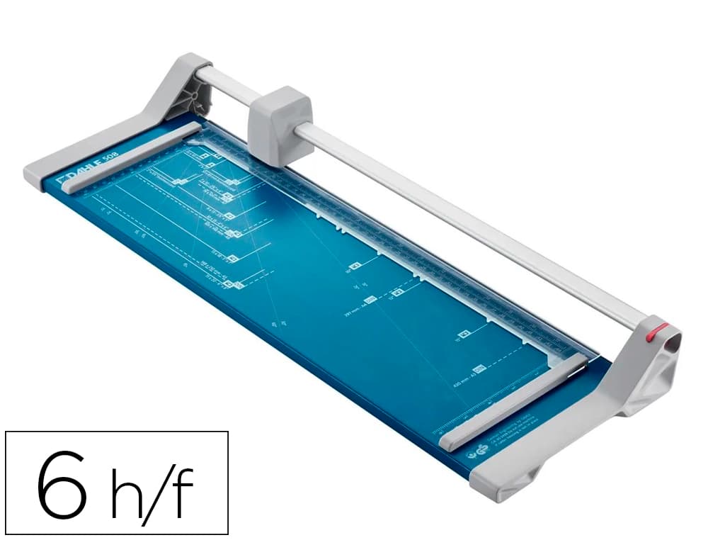 Dahle Cizalla de rodillo Dahle 508 con base metálica DIN A3 capacidad de corte 6 hojas