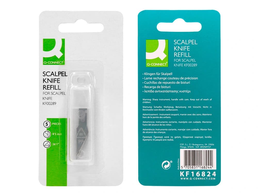 Repuesto bisturi q-connect para modelo kf00289 blister 5 unidades