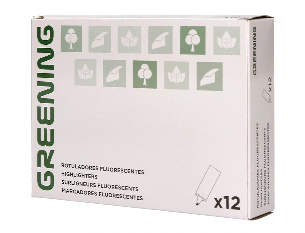 Rotulador greening fluorescente punta biselada rosa