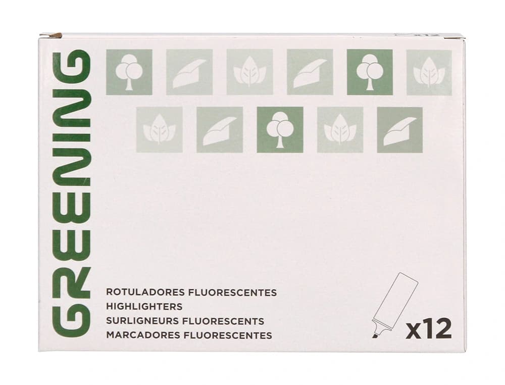 Rotulador greening fluorescente punta biselada rosa