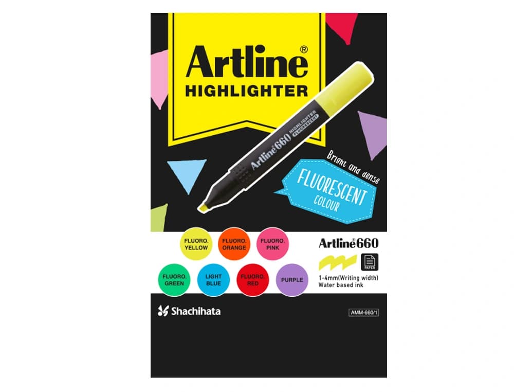 Pack rotulador artline fluorescente ek-660 colores surtidos