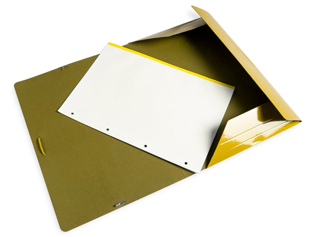 Carpeta liderpapel gomas tres solapas carton plastificado folio colores