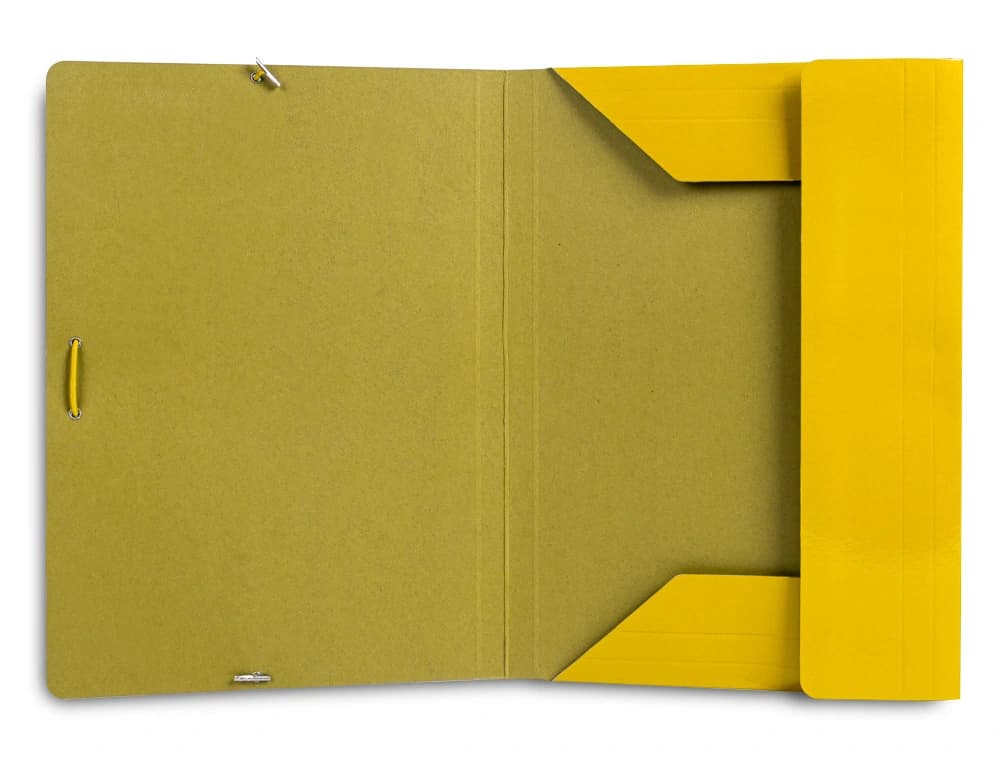 Carpeta liderpapel gomas tres solapas carton plastificado folio colores