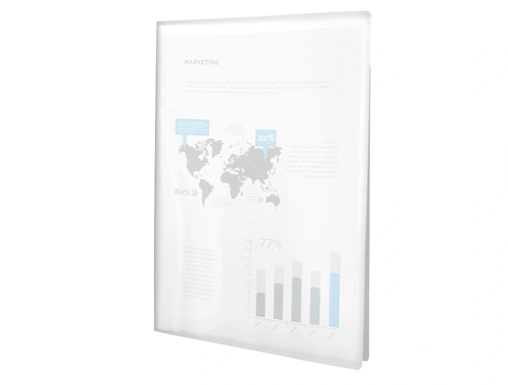 Carpeta liderpapel escaparate 40 fundas polipropileno din a3 translucido