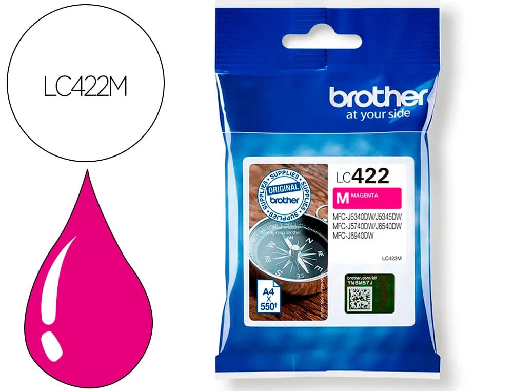 Brother Ink-jet brother lc-422m magenta mfc-j5340dw / mfc-j5740dw / mfc-j6540dw / mfc-j6940dw 550 paginas