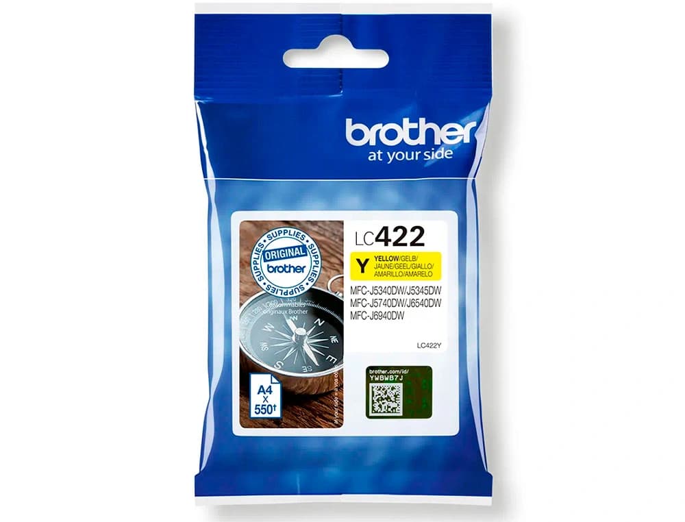 Ink-jet brother lc-422y yellow mfc-j5340dw / mfc-j5740dw / mfc-j6540dw / mfc-j6940dw 550 paginas