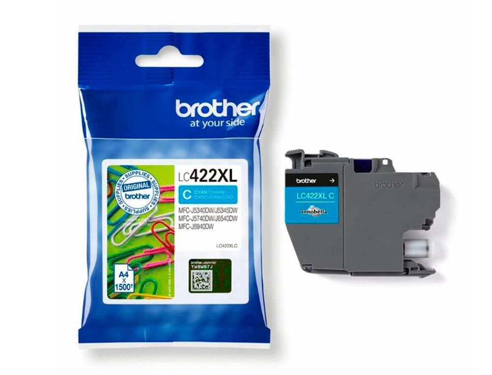 Ink-jet brother lc-422xlc cyan mfc-j5340dw / mfc-j5740dw / mfc-j6540dw / mfc-j6940dw 1500 paginas