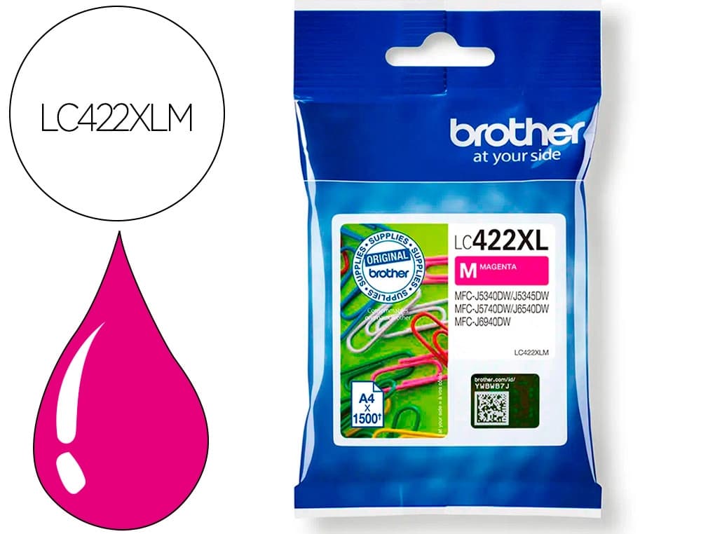 Brother Ink-jet brother lc-422xlm magenta mfc-j5340dw / mfc-j5740dw / mfc-j6540dw / mfc-j6940dw 1500 paginas