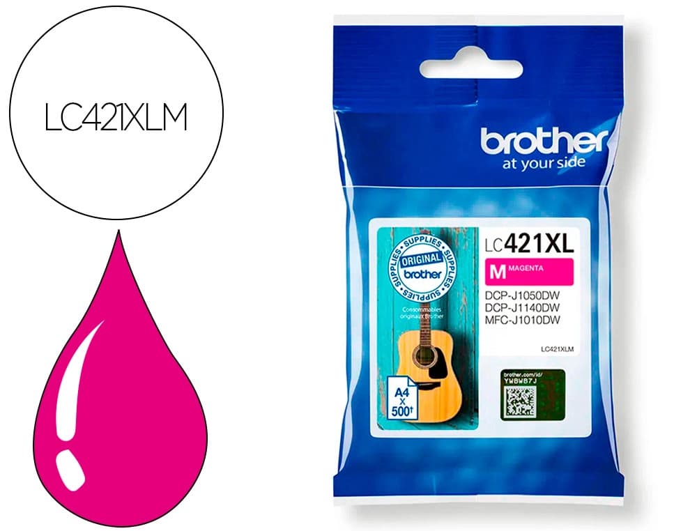 Brother Ink-jet brother lc421xlm dcp-j1050dw / dcp-j1140dw / mfc-j10 magenta 500 paginas