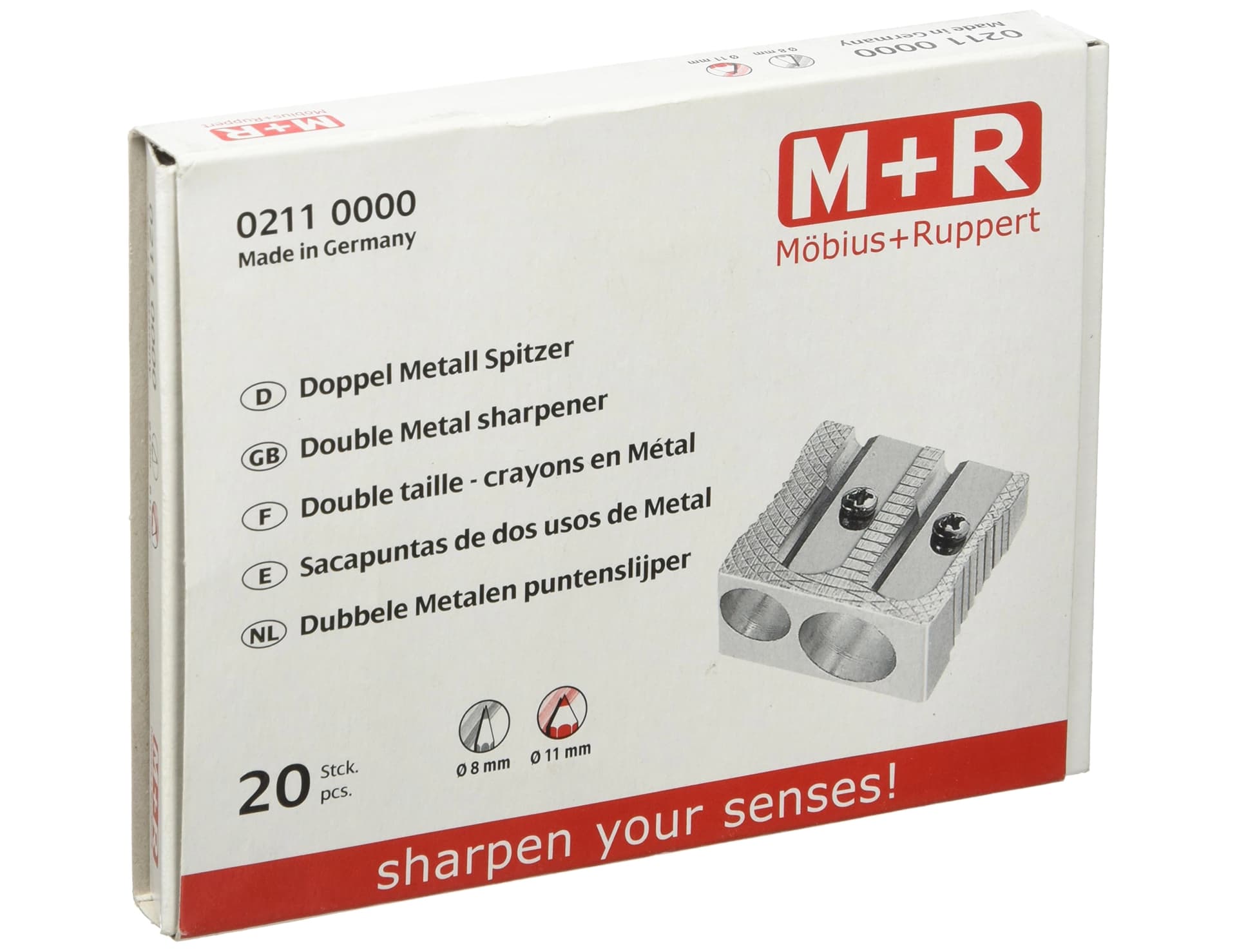 Sacapuntas m+r 211.0 metalico 2 usos