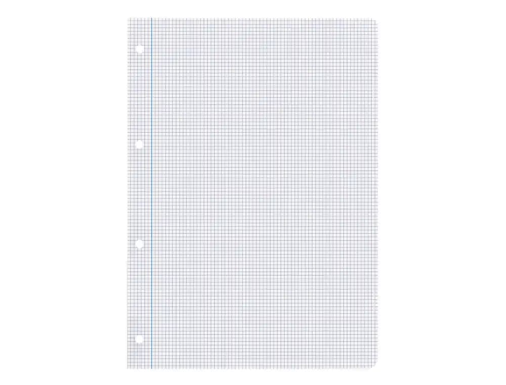 Recambio liderpapel a4 100 hojas 100gr cuadro 3mm con margen 4 taladros