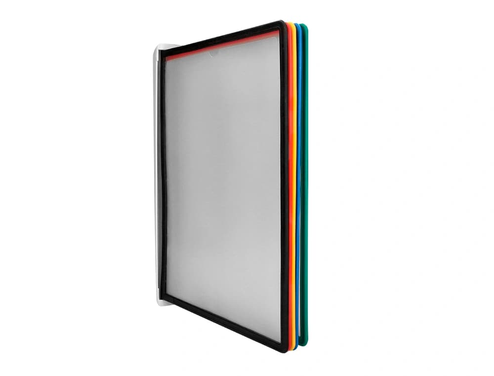 Portacatalogo de pared plastico liderpapel con 10 fundas din a4 colores surtidos
