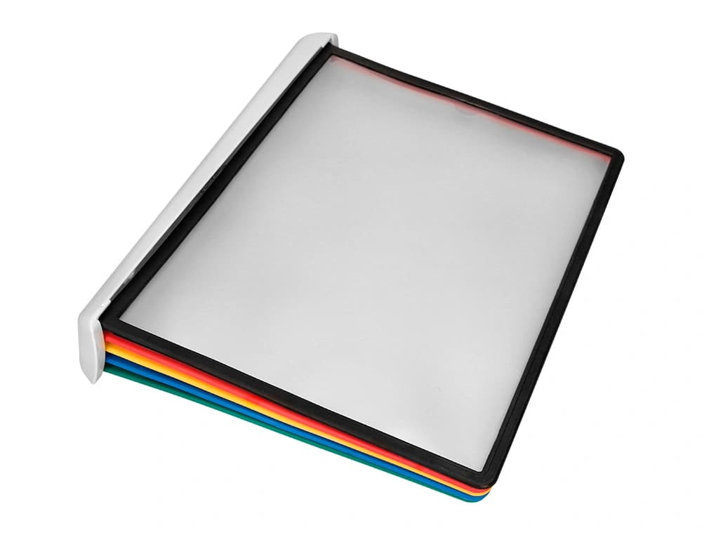 Portacatalogo de pared plastico liderpapel con 10 fundas din a4 colores surtidos