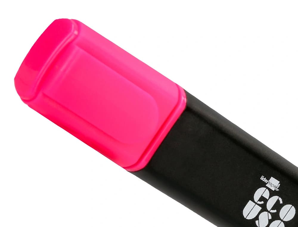 Rotulador liderpapel ecouse fluorescente fabricado con 68% plastico reciclado caja de 4 unidades colores surtidos