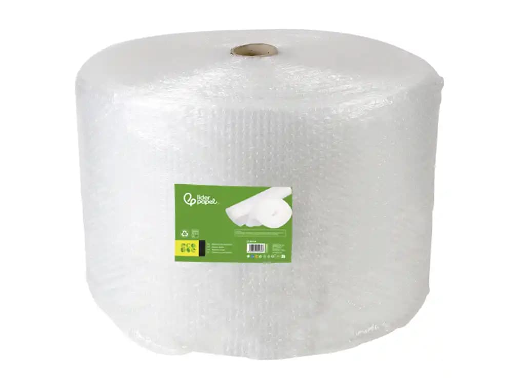 Plastico burbuja liderpapel ecouse 0.40x200m 30% de plastico reciclado
