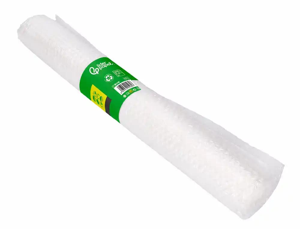 Plastico burbuja liderpapel ecouse 0.60x1m 30% de plastico reciclado