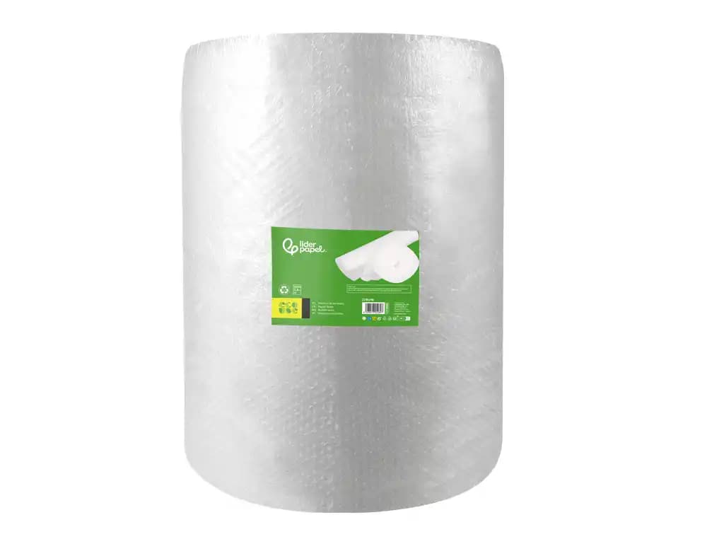 Plastico burbuja liderpapel ecouse 1x25m 30% de plastico reciclado