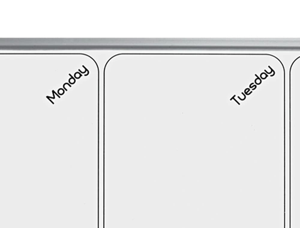 Planificador semanal nobo magnetico + tablero corcho horizontal con marco de aluminio 585x190 mm