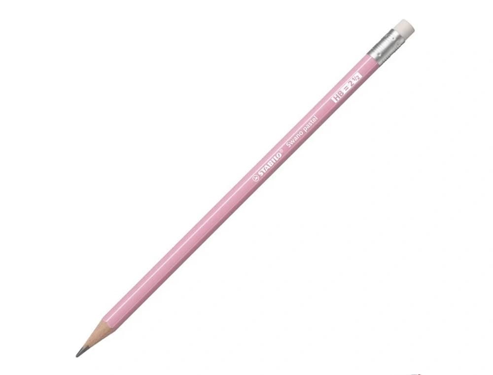 Lapiz de grafito con goma stabilo swano mina 2,2 mm dureza hb pastel
