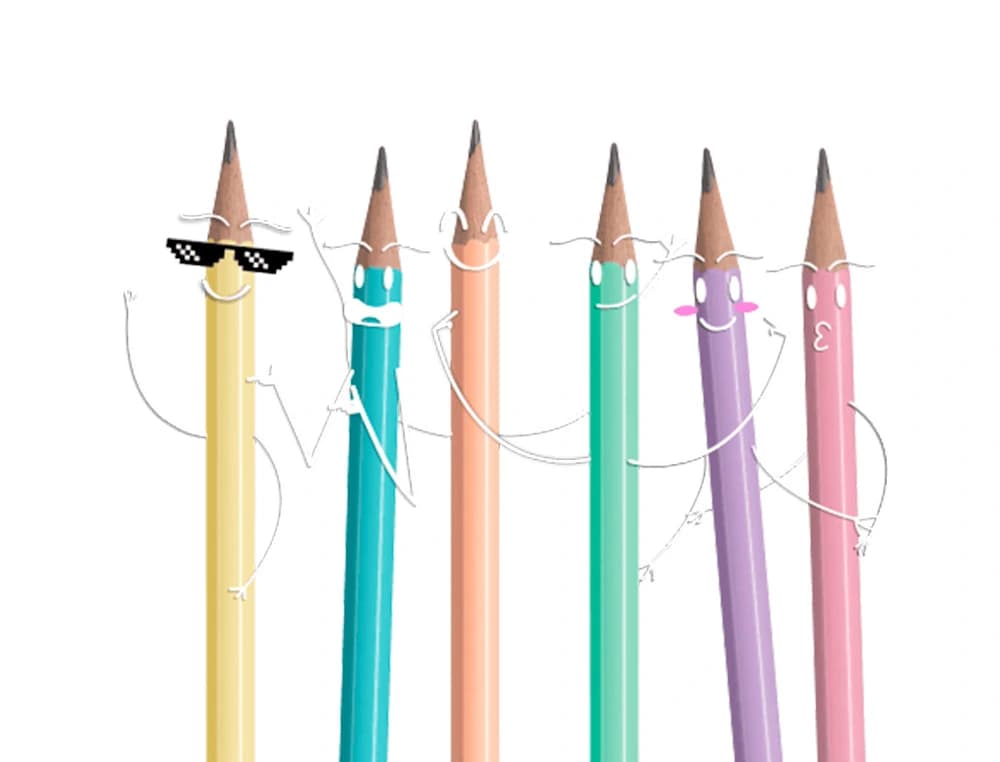 Lapiz de grafito con goma stabilo swano mina 2,2 mm dureza hb pastel