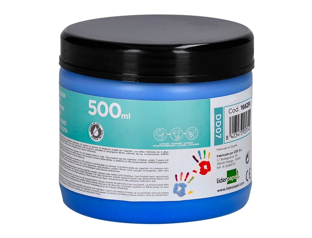 Pintura dedos liderpapel tarrina de 500 ml