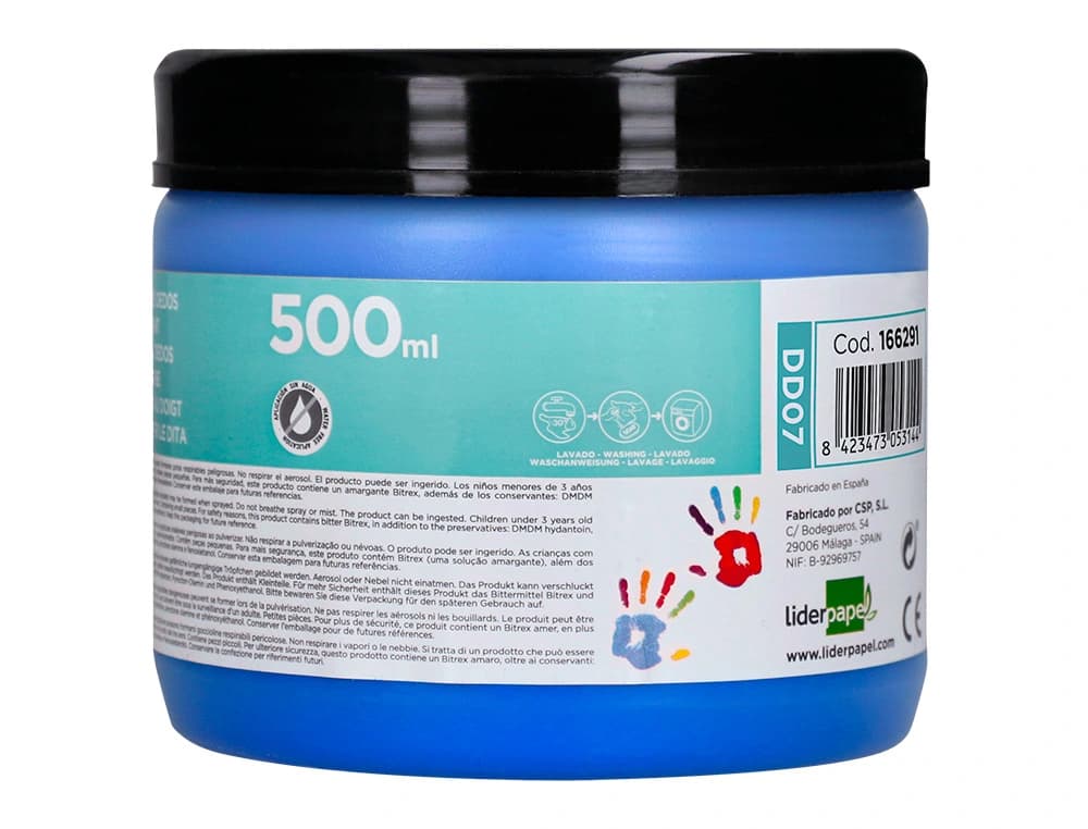 Pintura dedos liderpapel tarrina de 500 ml