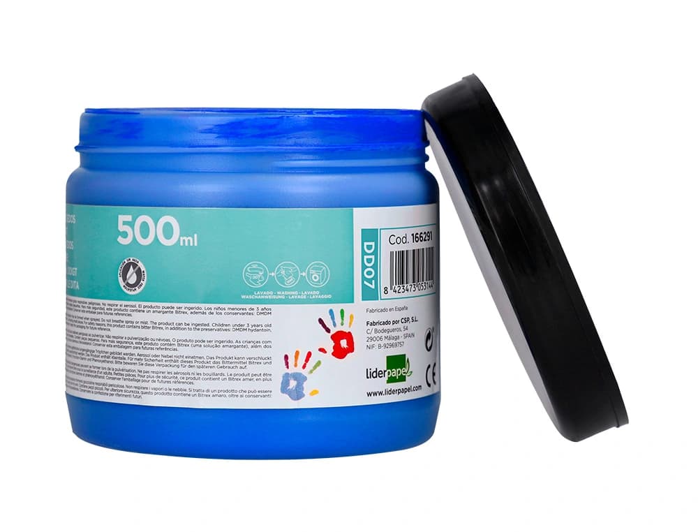 Pintura dedos liderpapel tarrina de 500 ml