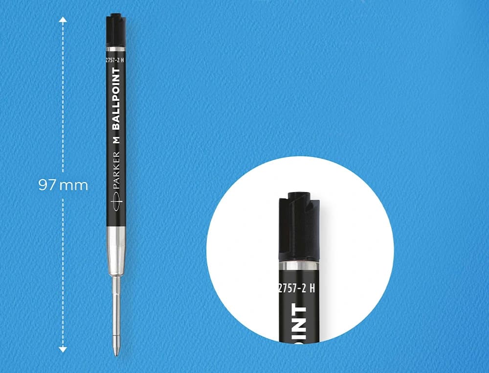 Recambio económico de bolígrafo Parker para Jotter Originals, punta media – Negro