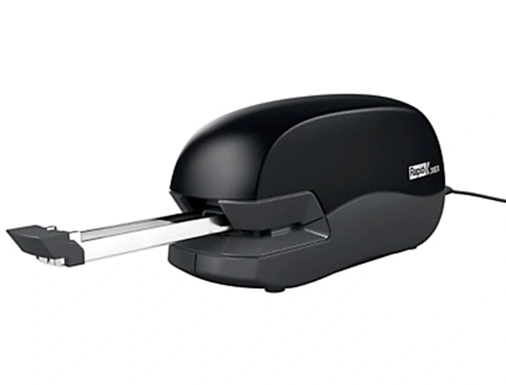 Grapadora rapid electrica 20ex fixativ capacidad de grapado 20 hojas usa grapas 24/6 y 26/6 color negro
