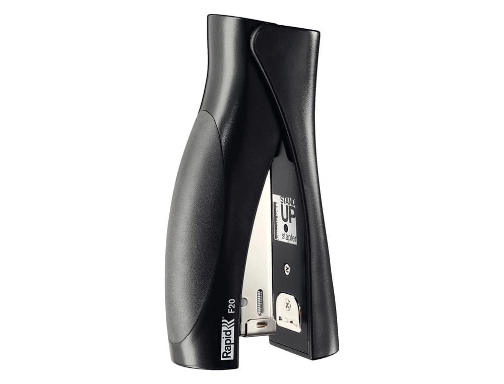 Grapadora rapid vertical ultimate f20 plastico capacidad de grapado 20 hojas usa grapas 24/6 26/6 color