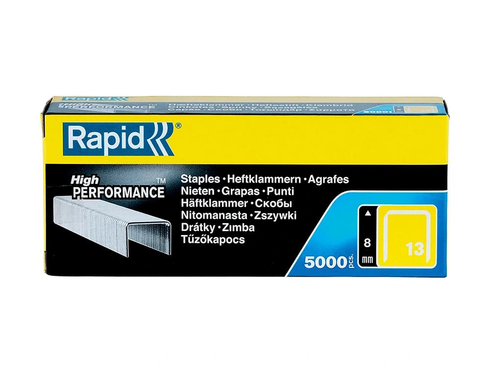 Grapas rapid 13/8 mm galvanizada caja de 5000 unidades