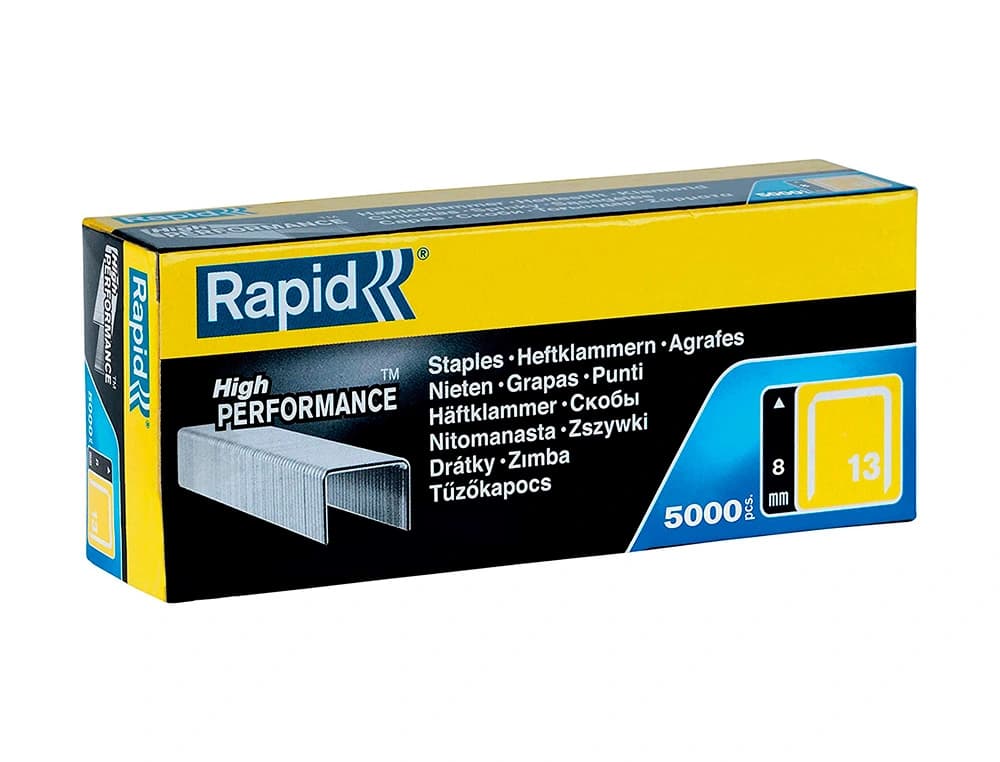 Grapas rapid 13/8 mm galvanizada caja de 5000 unidades