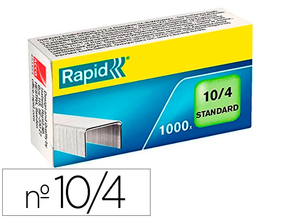 Rapid Grapas rapid 10/4 mm galvanizada caja de 1000 unidades