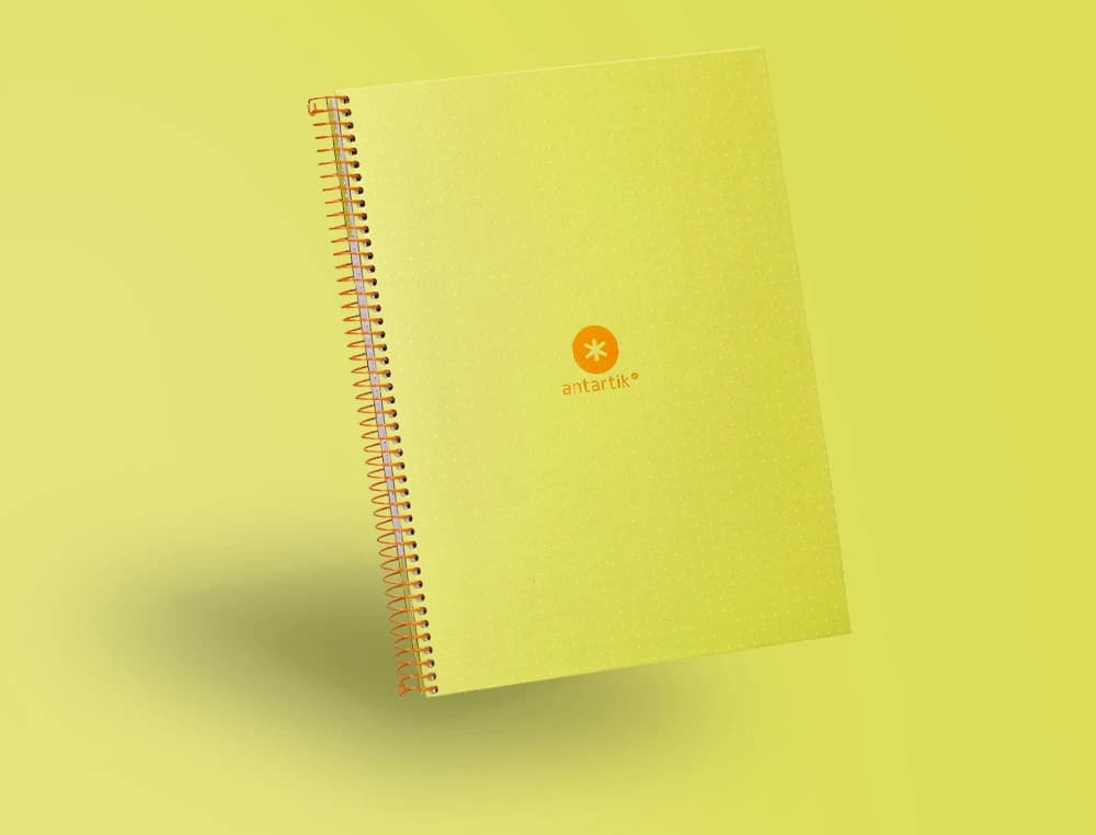 Cuaderno espiral a4 micro antartik dots tapa forrada 80h 90 gr rayado puntos 1 banda 4 taladros